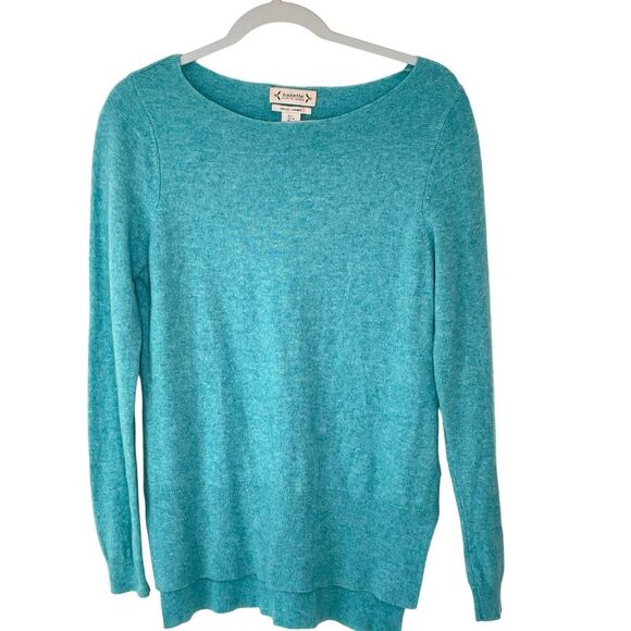 Nanette Lepore Blue Cashmere Sweater sz.  large #02 - Picture 1 of 6